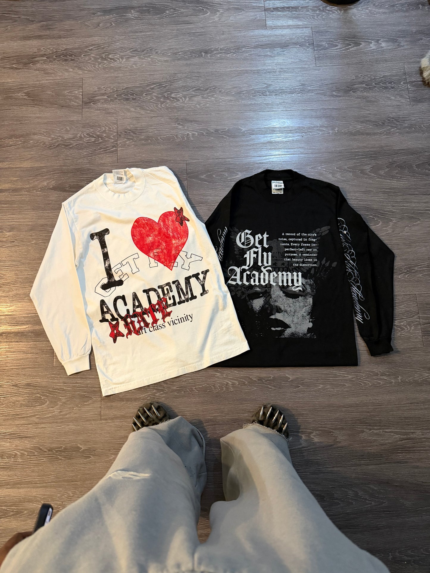 White "I Love Get Fly" Longsleeve