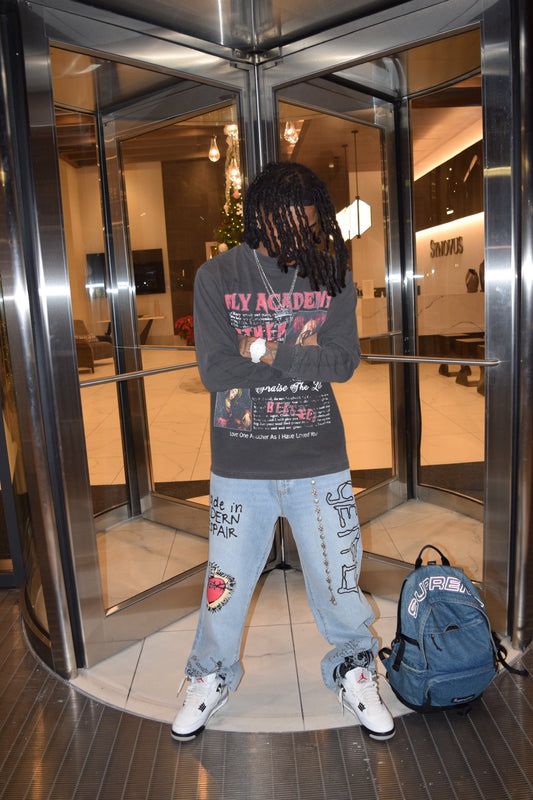 Gray "Get Fly" Graphic Longsleeve