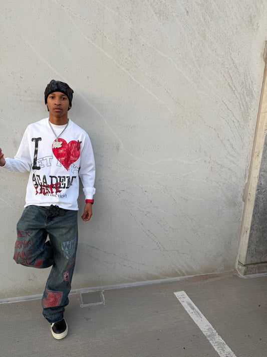 White "I Love Get Fly" Longsleeve