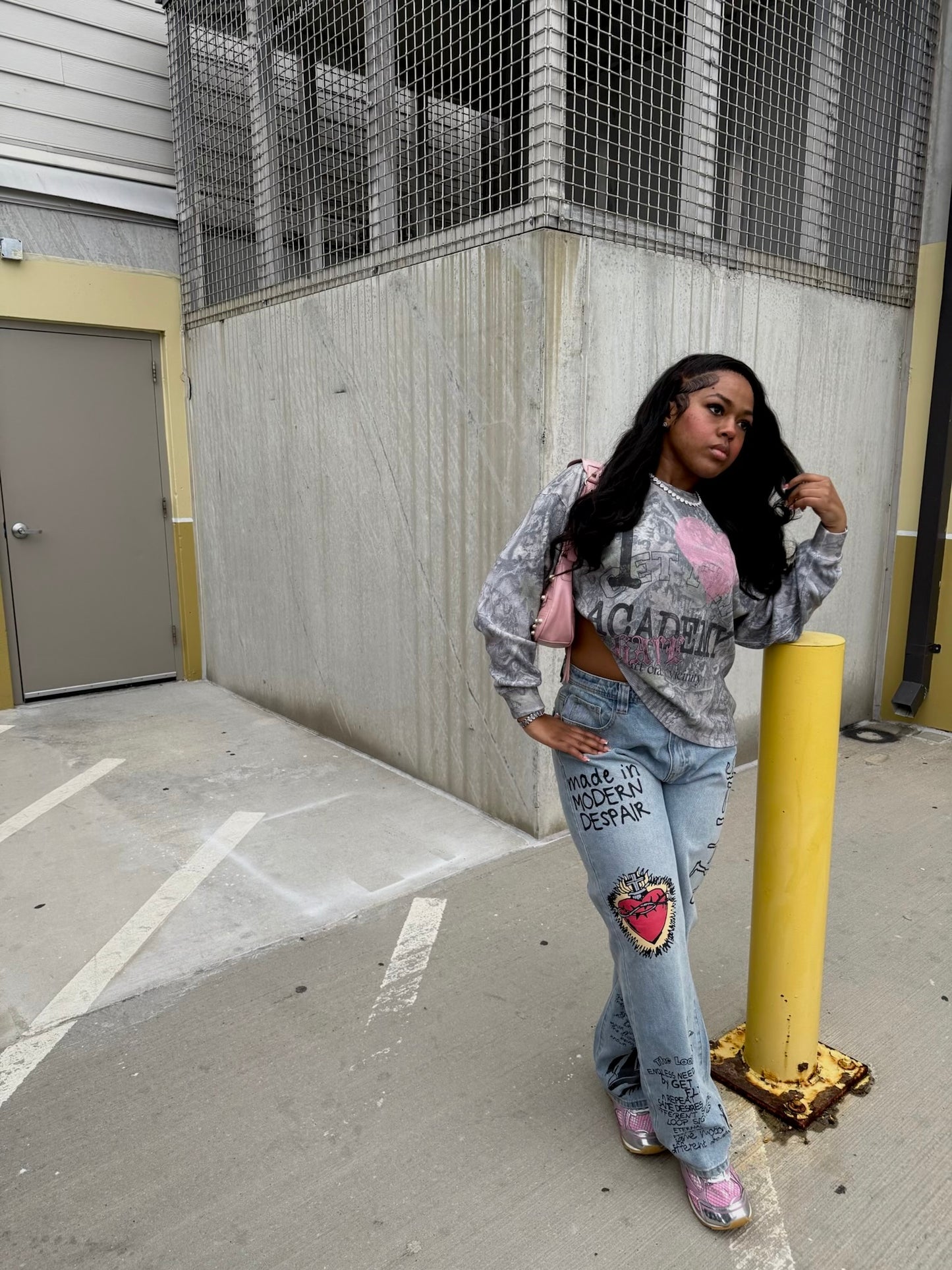 Blue "Graffiti" Denim